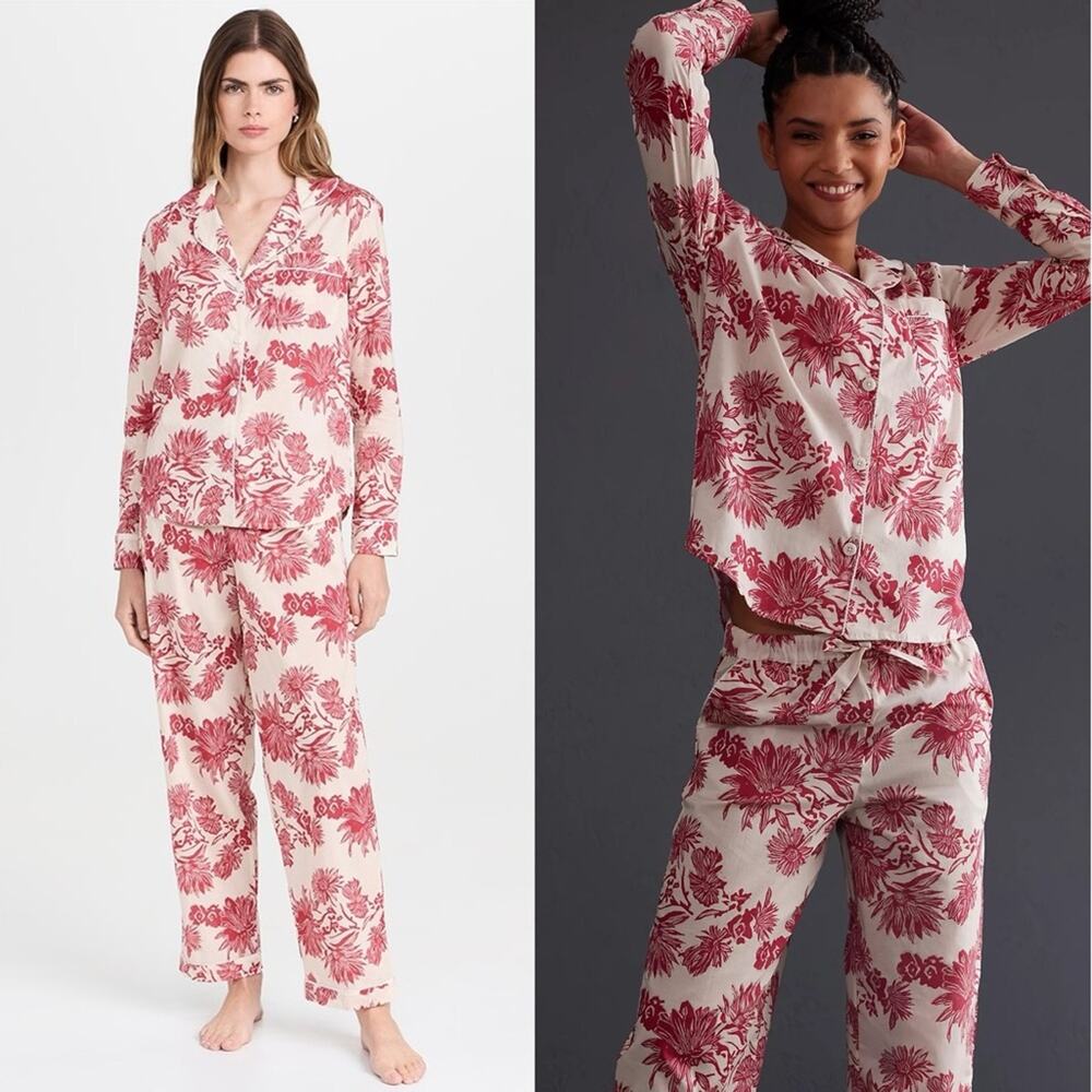 Desmond & Dempsey Cactus Flower Pajama Set XS
